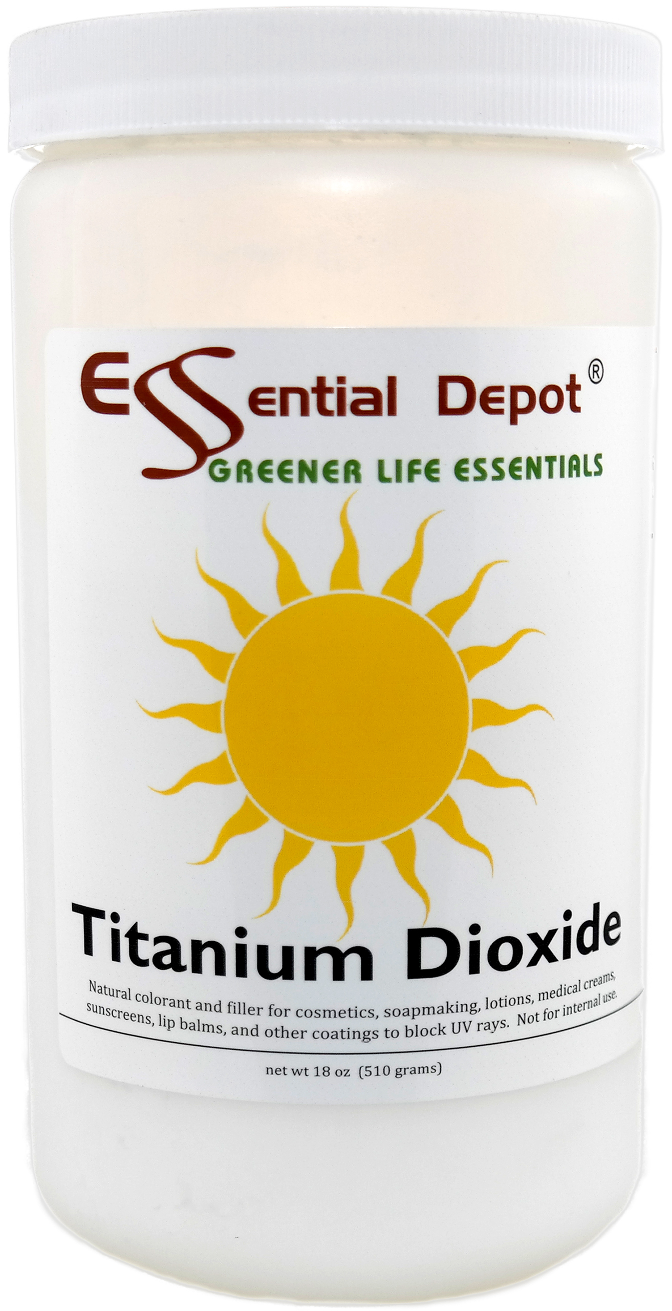 Titanium Dioxide Powder - 18 oz - TiO2 - Non Nano - safety sealed