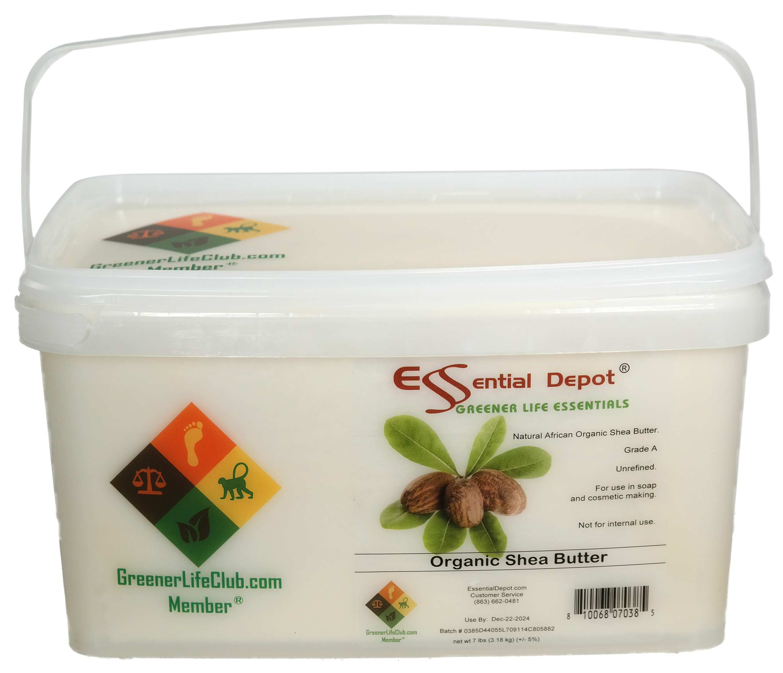 Shea Butter - 7 lbs - GLC Box - Grade A - No Additives - Unrefined: Essential  Depot
