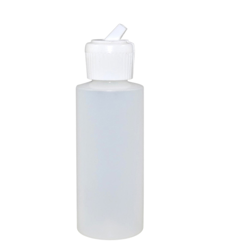 2oz Natural Cylindrical Jar (HDPE-8g) With 20/410 White Flip Top Cap