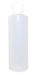 12oz Natural Cylindrical Bottle (HDPE-28g) With White Flip Top Cap 24/410<br /><br /> <table border=