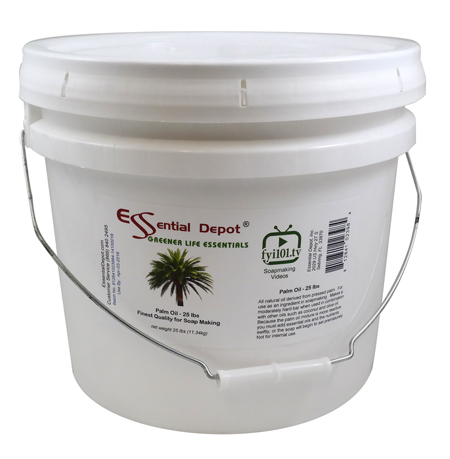 Palm Oil - Finest Quality - 25 lb - In Pail - approx. 3.25 Gallons