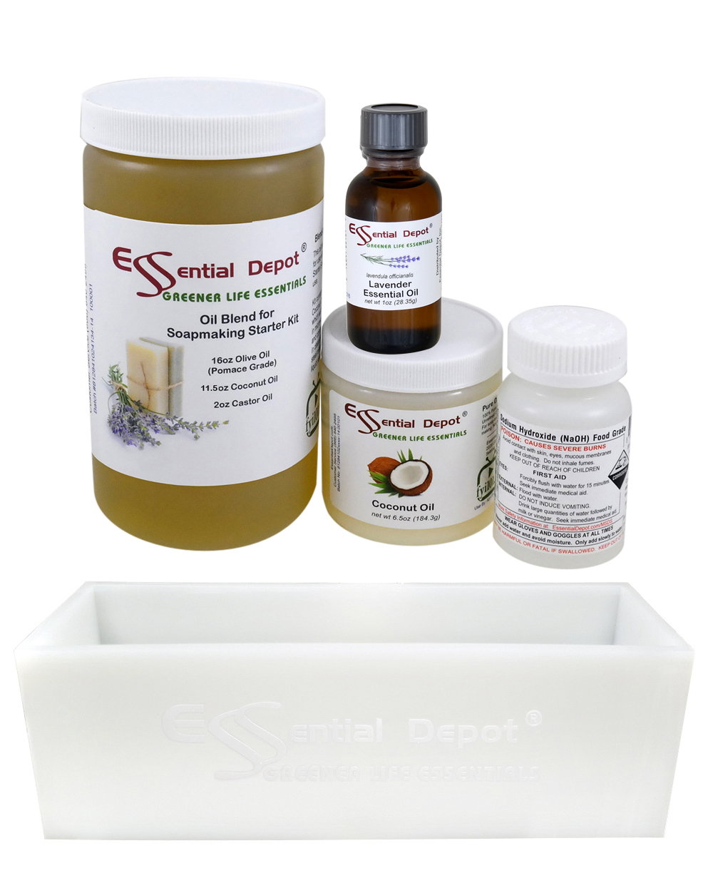 Starter Soap Kit with RED Natural Silicone Mold FineMistSprayer