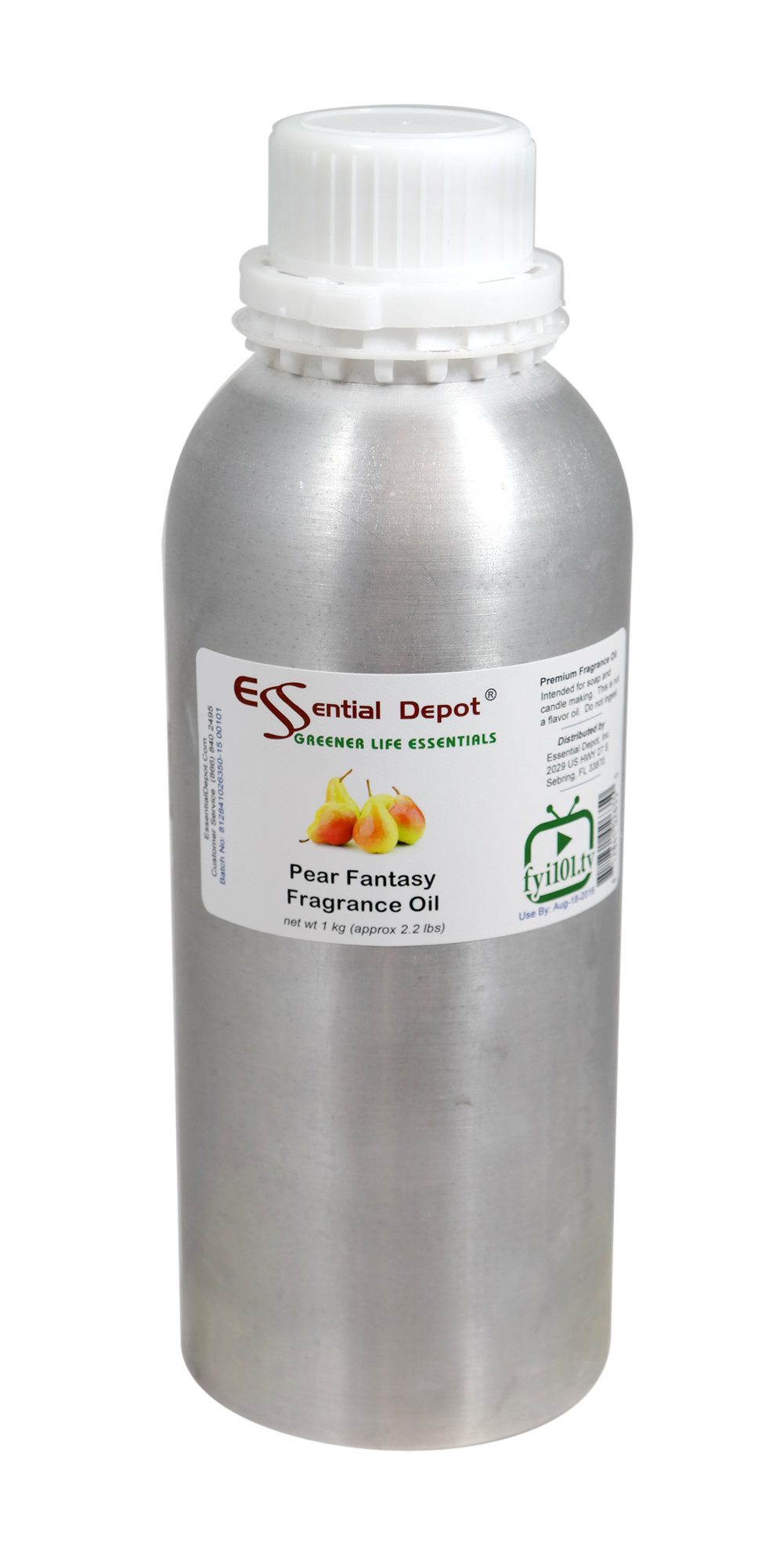 Pear Fantasy Fragrance Oil - 1 kg. - Approx 2.2 lbs. - FREE US SHIPPING
