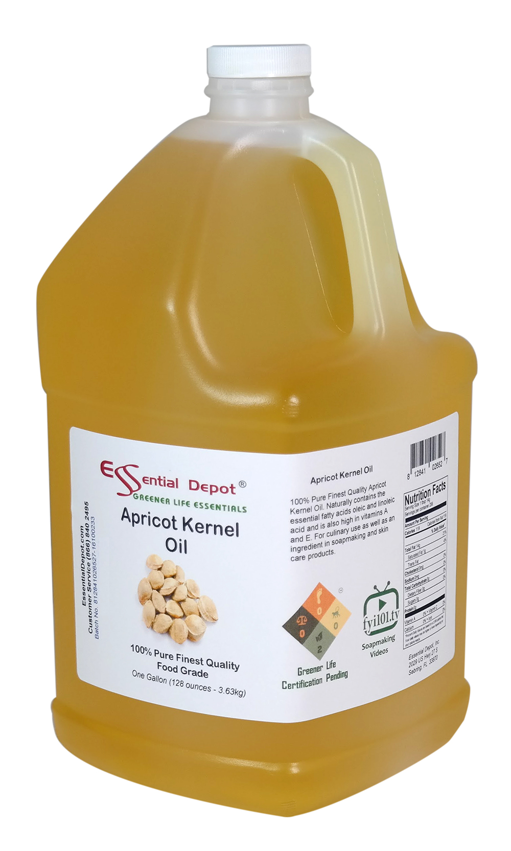 Apricot Kernel Oil 1 Gallon Food Safe Essential Depot