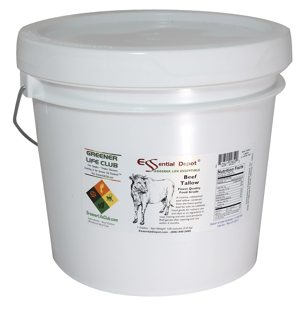 Beef Tallow Finest Quality Food Safe in 1 Gallon HDPE Pail
