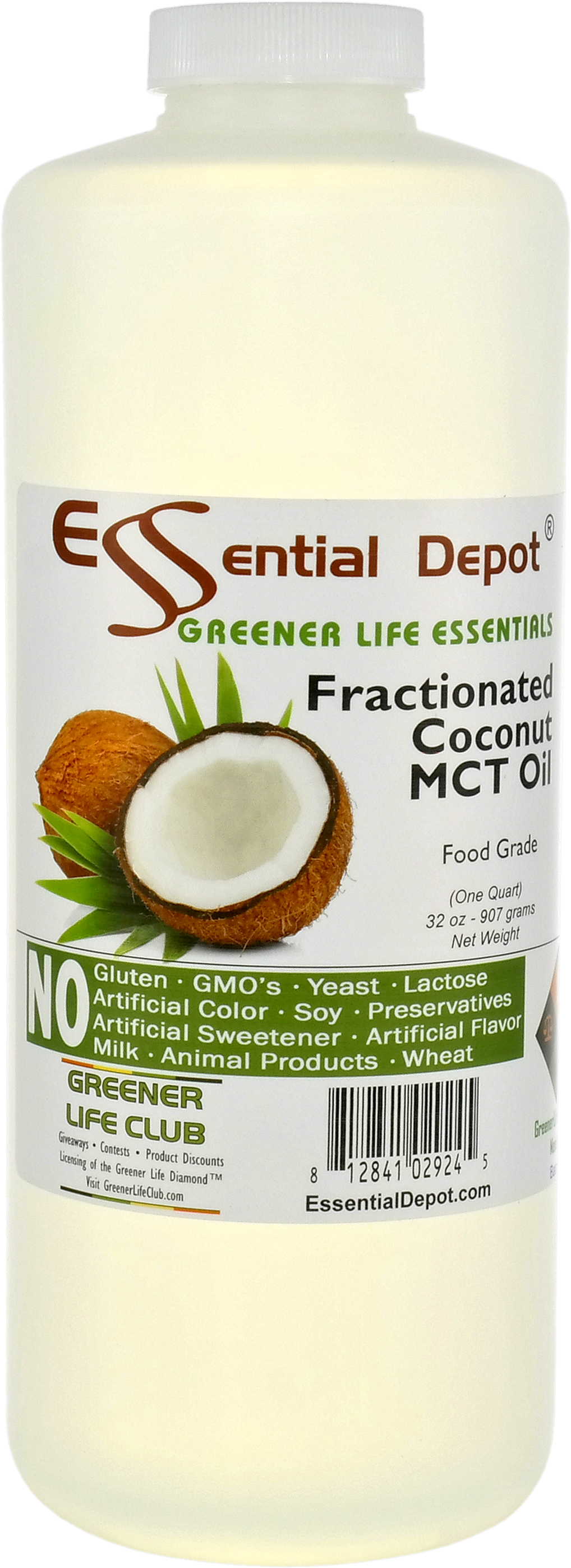 Coconut Oil (fractionated) MCT Oil 1 Quart Food Grade Essential