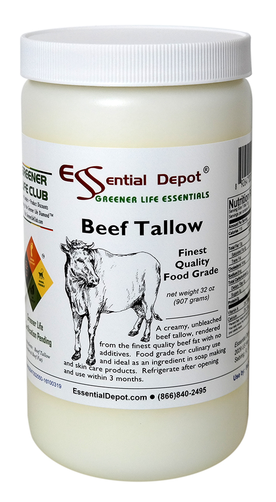 Beef Tallow Finest Quality 1 Quart Food Safe Essential Depot