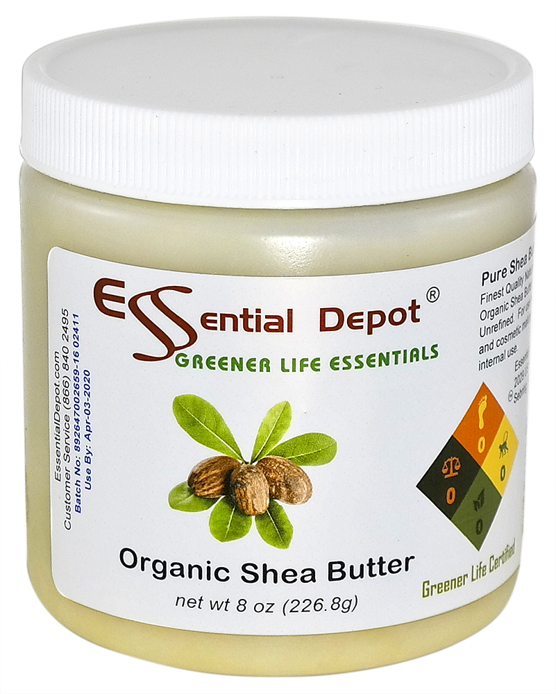 Organic Shea Butter Grade A Unrefined 8 oz Essential Depot