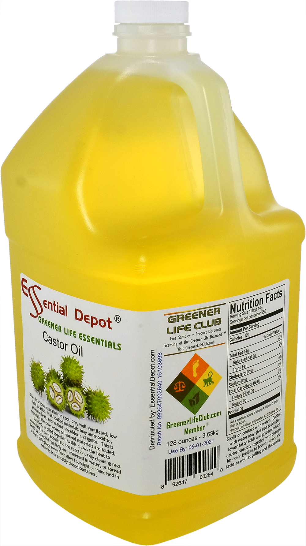 Castor Oil Finest Quality 1 Gallon 7lb 15oz Shipped In 1 Gallon castor-oil-finest-quality-1-gallon-7lb-15oz-shipped-in-1-gallon