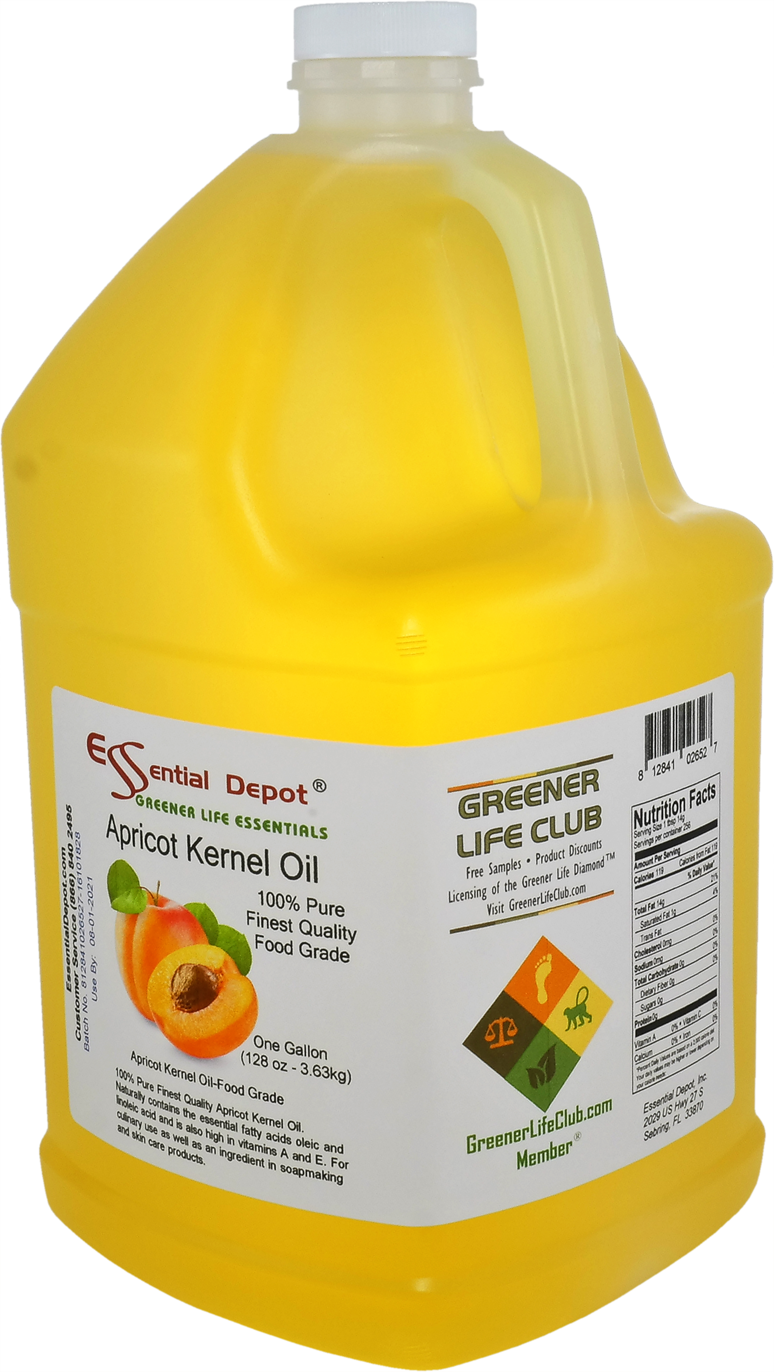 Apricot Kernel Oil 1 Gallon Food Safe Essential Depot
