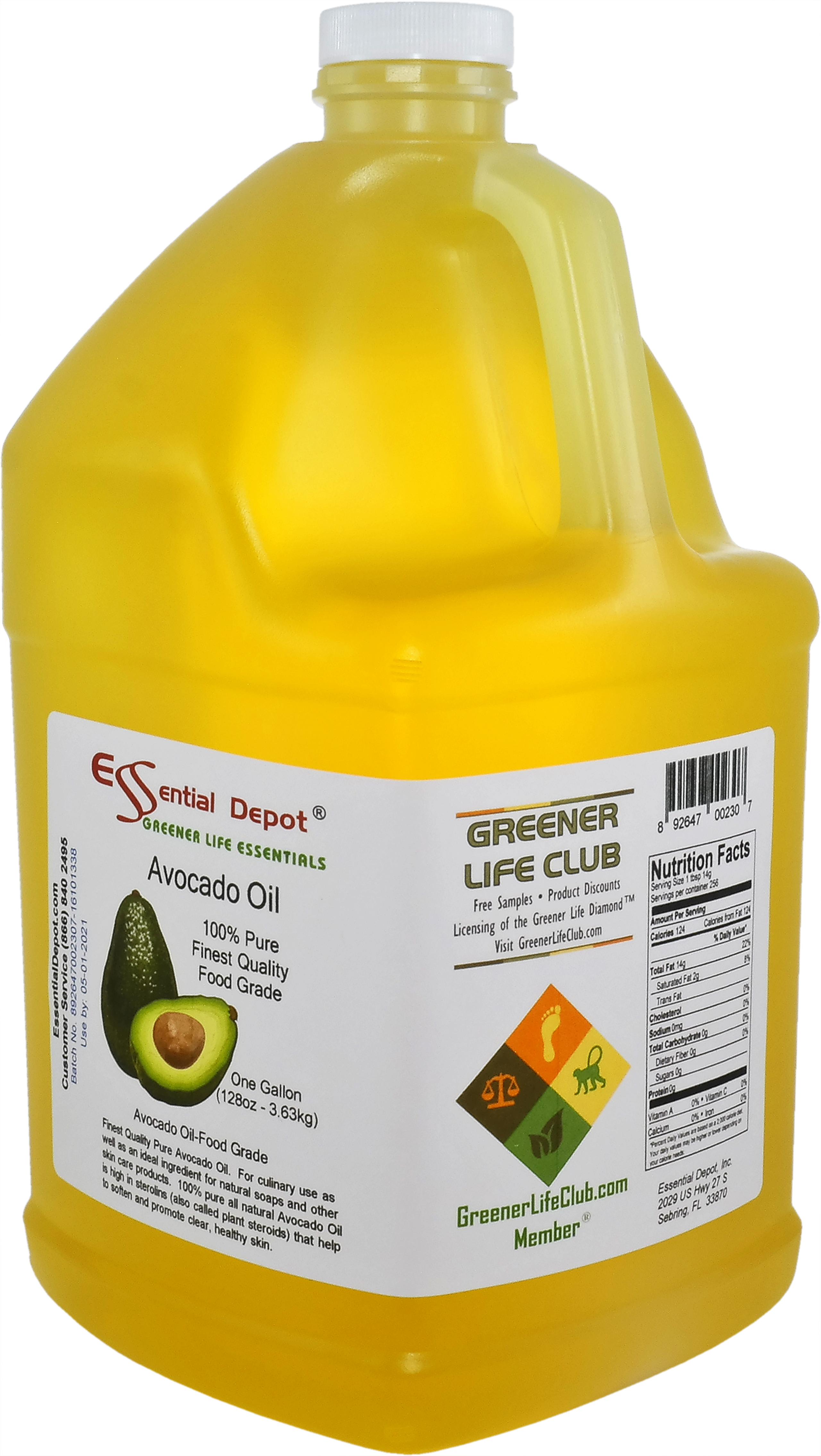 Avocado Oil Finest Quality 1 Gallon Approx 8lbs Shipped in 1