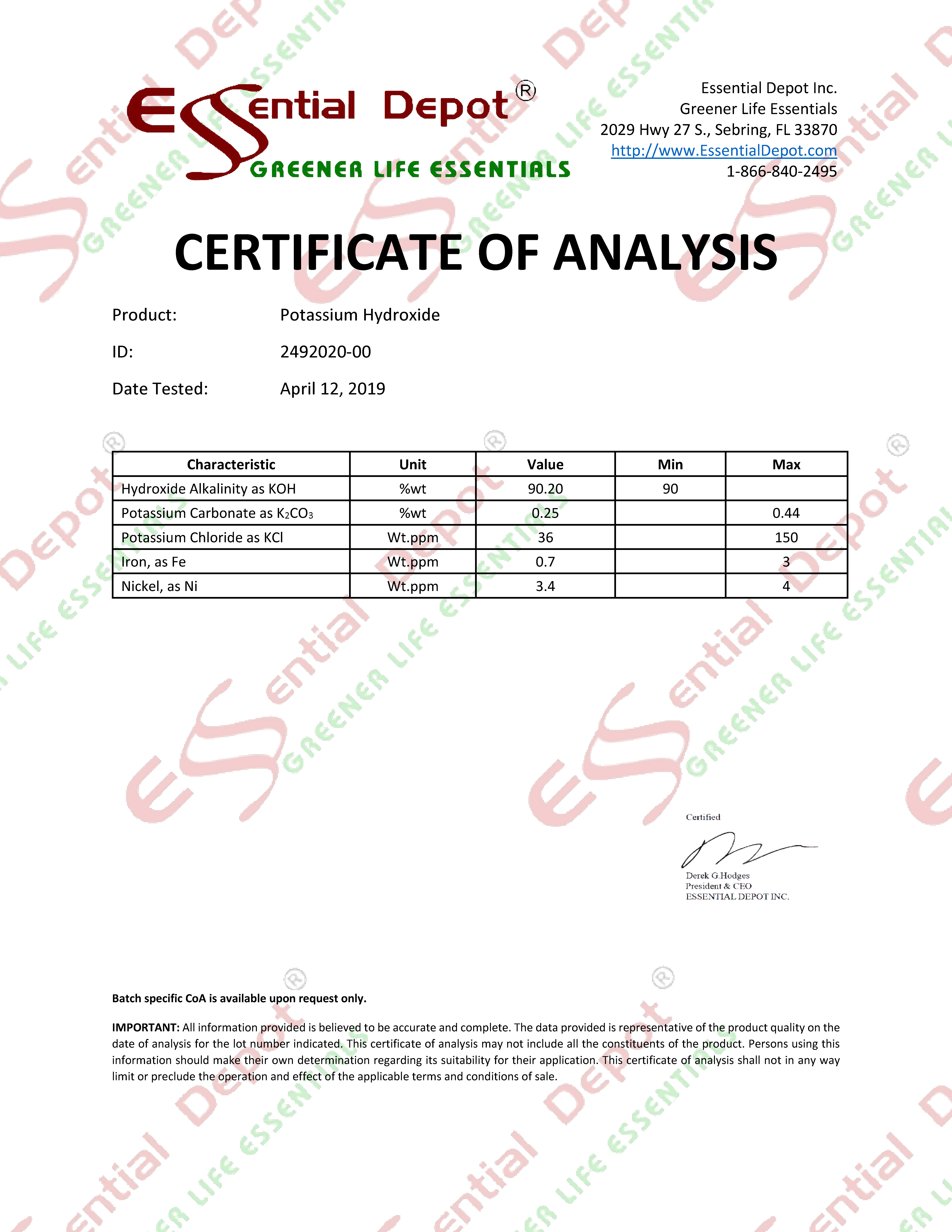 Sodium Hydroxide Food Grade  East India Chemicals International Estd.1995