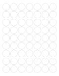 Round 1" Laser Printable White Gloss Labels - 1 Sheet of 63 Labels - Print Your Own and save