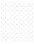Round 1" Laser Printable White Gloss Labels - 1 Sheet of 63 Labels - Print Your Own and save