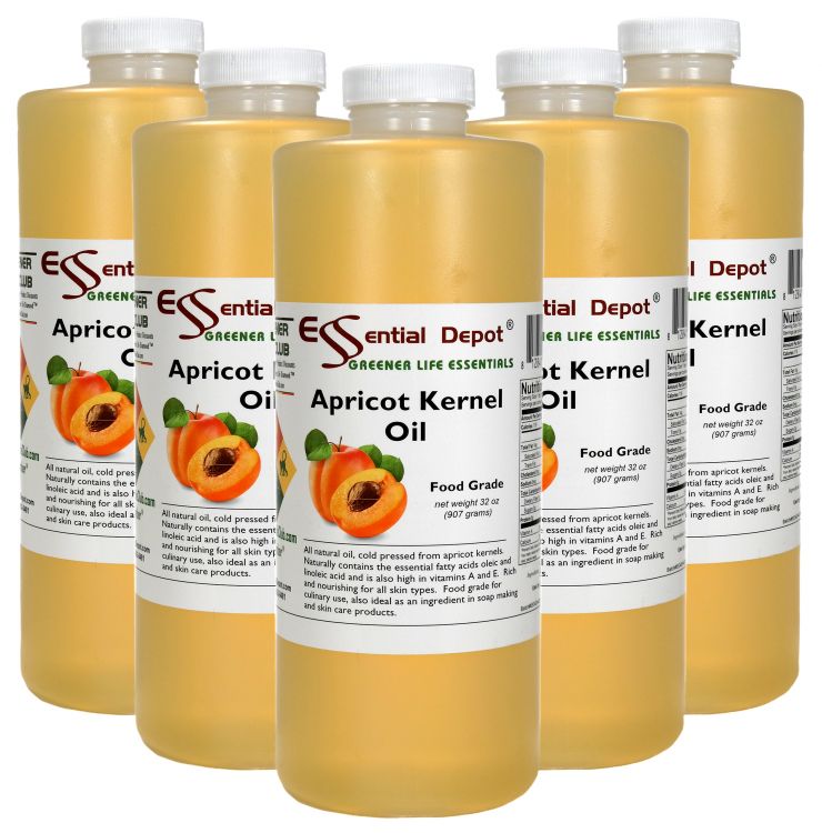 Apricot Oil - Food Grade - 5 Quarts (32 oz per container) - Food Grade - No  Additives: Essential Depot