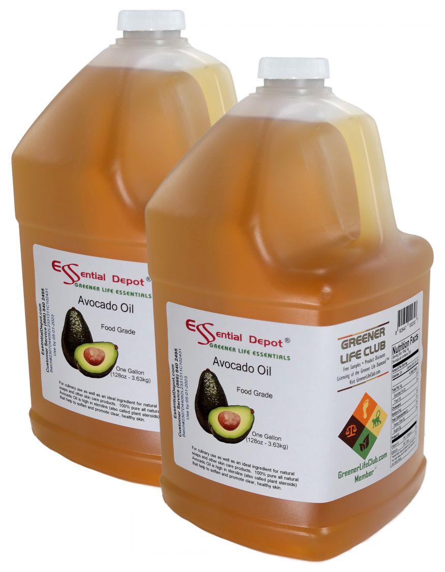 Avocado Oil - 2 Gallons - 2 x 1 Gallon Containers - Food Grade - No Additives