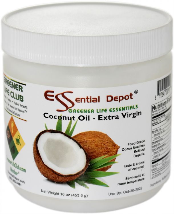 Coconut Oil Extra Virgin Organic 16 Oz 1 Lb Sale Item Essential Depot