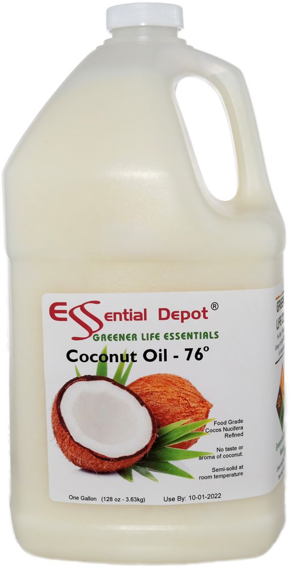 Coconut Oil 76F - 1-Gallon Jug - 7lbs 10oz - USP - Food Grade