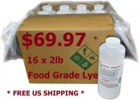 Sodium Hydroxide Lye Micro Beads - Food Grade - USP - 32 lbs - 16 x 2lb Bottles - FREE US SHIPPING