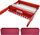 Soap Cutter + 2 R.E.D. Silicone Soap Molds (Red)