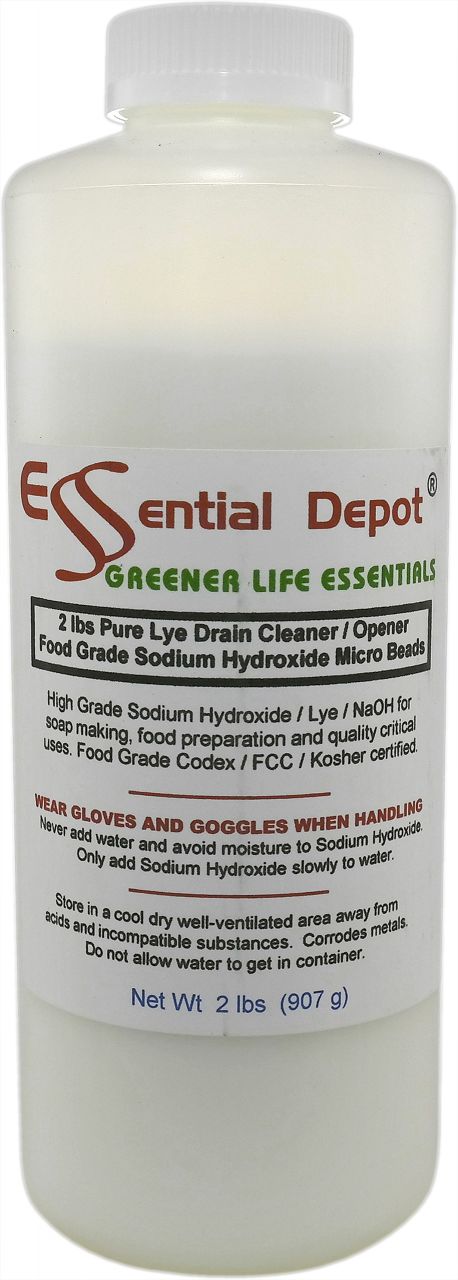 Sodium Hydroxide Lye Micro Beads - Food Grade - USP - 2 lbs - FREE