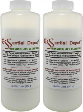 Essential Depot 10 lbs Food Grade Sodium Hydroxide Lye Evenly-Sized Micro  Pels (Beads or Particles)